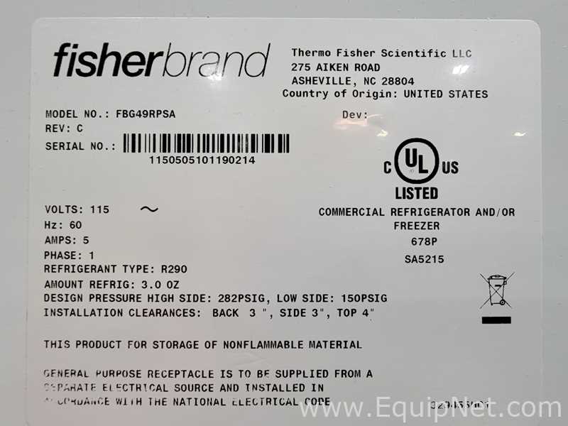 Refrigeradores Fisher Brand FBG49RPSA
