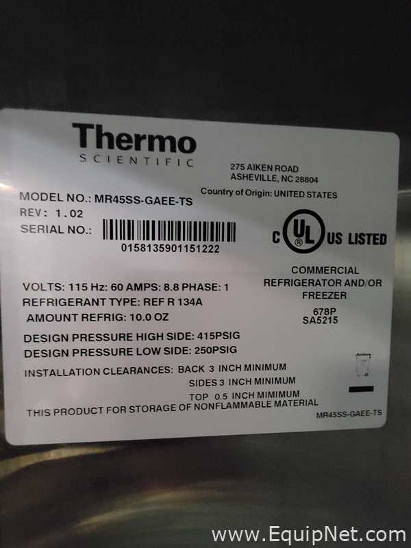 Refrigeradores Thermo Scientific MR45SS-GAEE-TS