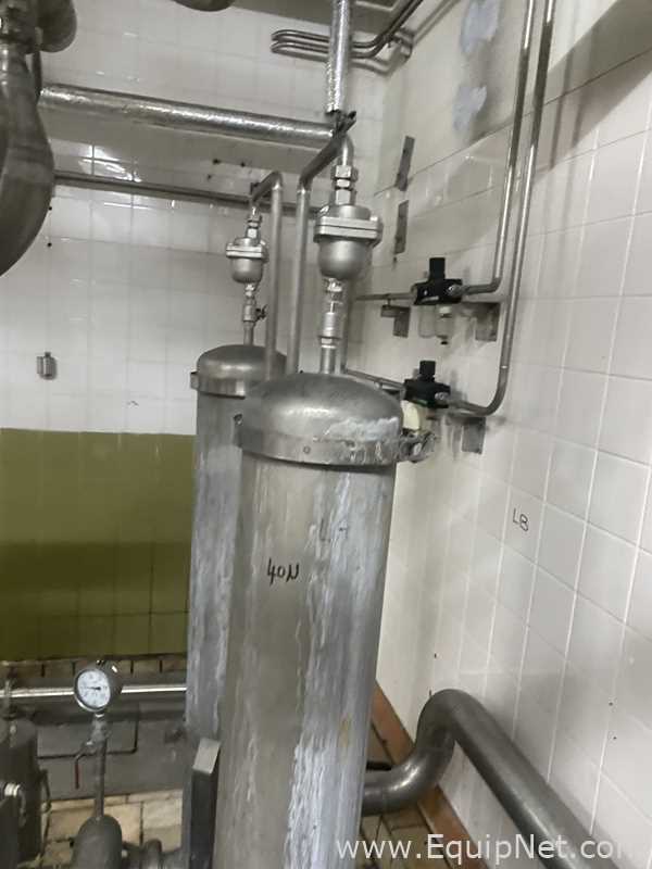 ETA Stainless Steel Horizontal Tank on Frame with Process Filter Skid