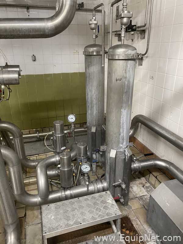 ETA Stainless Steel Horizontal Tank on Frame with Process Filter Skid
