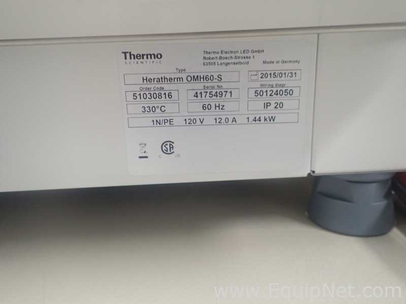 Lot of 2 Thermo Scientific Heratherm OMH60-S Lab Ovens