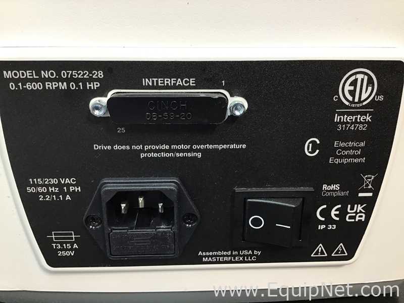 Lot Of 2 Cole-Parmer Masterflex L/S Peristaltic Pump