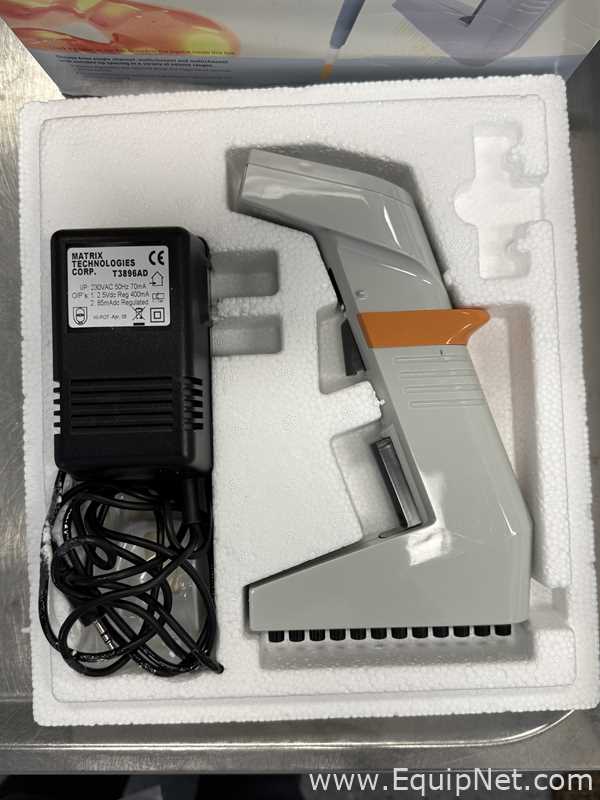 Lot of 6 Thermo Scientific Matrix Digital Multi Channel Pipettors with Stand