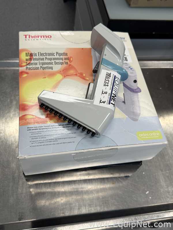 Lot of 6 Thermo Scientific Matrix Digital Multi Channel Pipettors with Stand