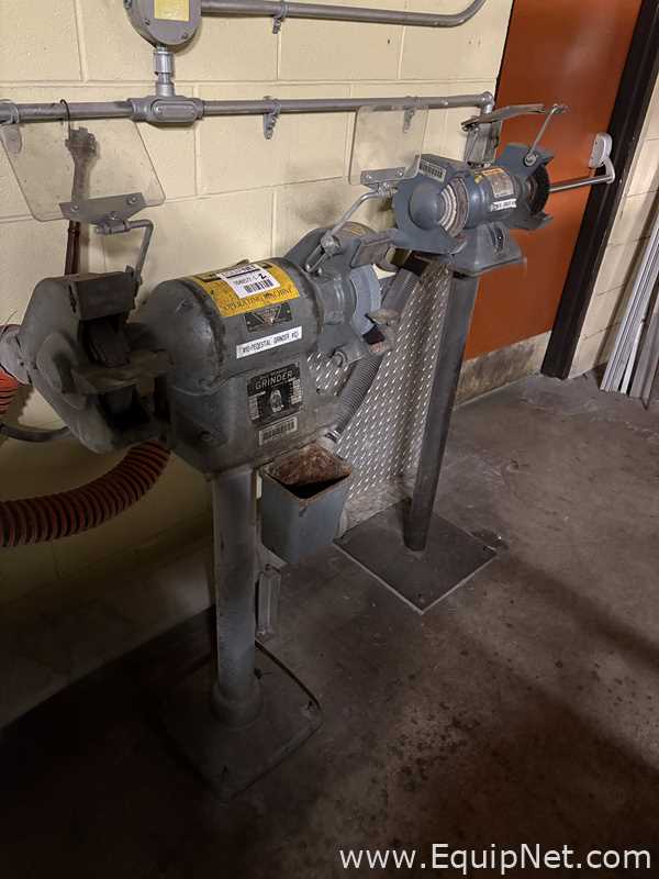 Lot Of Two Pedestal Grinders