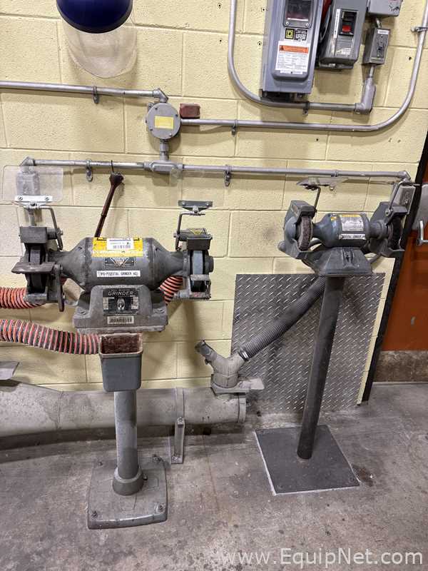 Lot Of Two Pedestal Grinders