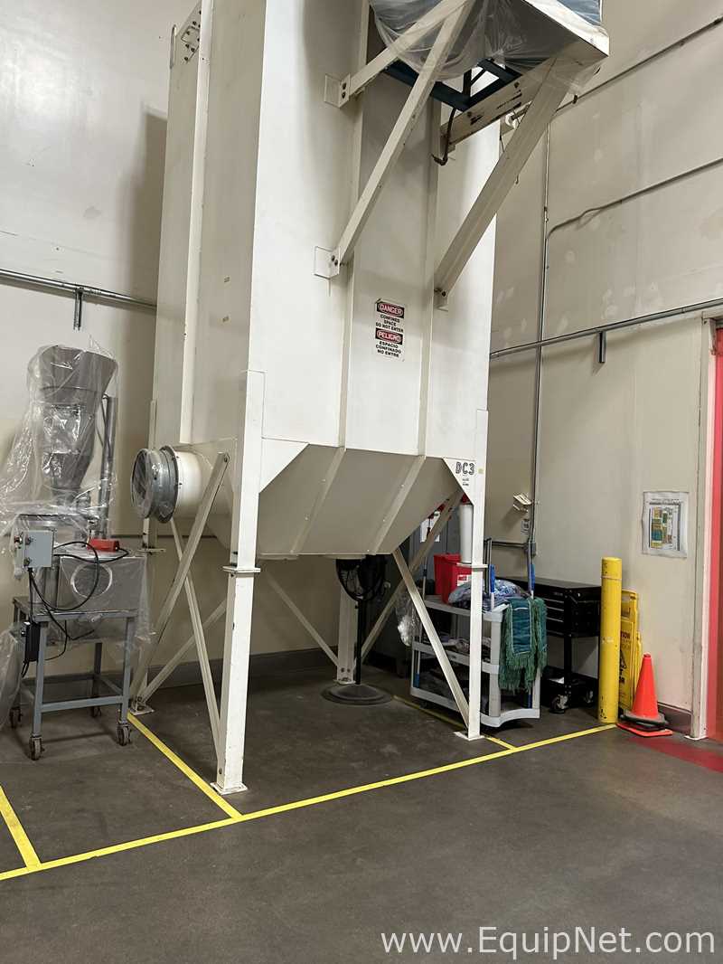 Industrial Dust Collector System with Hopper and Top-Mounted Blower