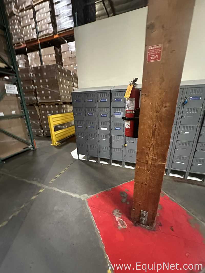 Lot of 4 15-Door Metal Storage Lockers