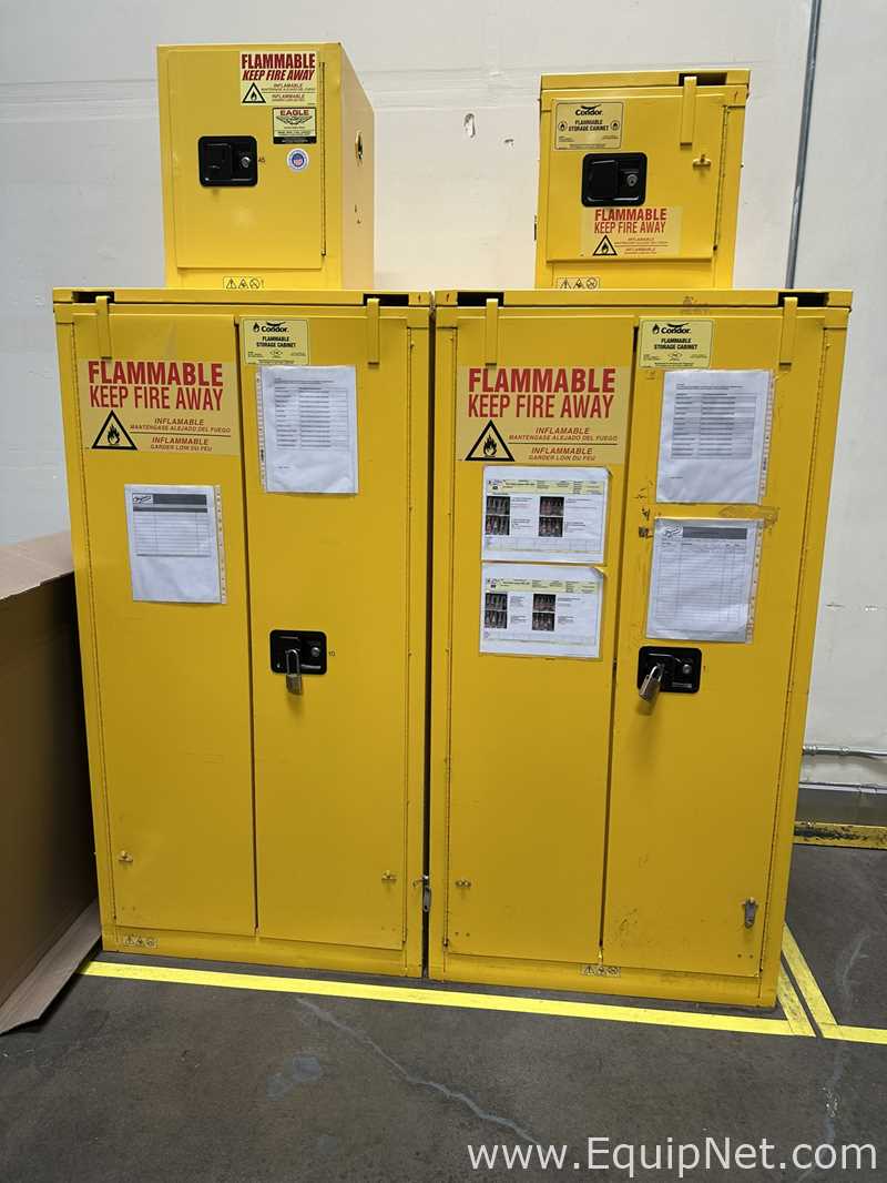 Lote de 5 Gabinetes de Almacenamiento de Inflamables Various Requisitos de aire 16 GALS