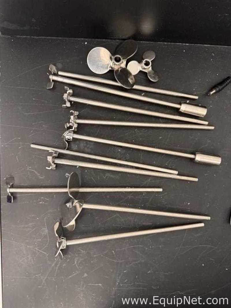 Lot of Caframo Miscellaneous Stainless Steel Overhead Mixer Shafts and Impeller Heads
