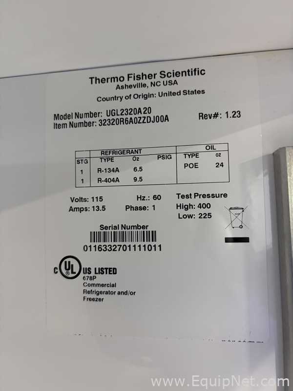 Thermo Fisher Scientific UGL2320A20 General Purpose Laboratory Freezer