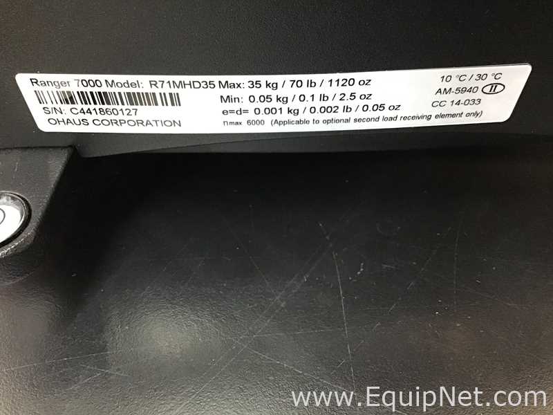 Báscula Ohaus Corporation R71MHD35