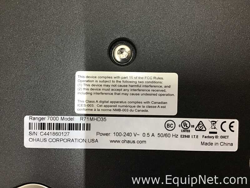 Báscula Ohaus Corporation R71MHD35