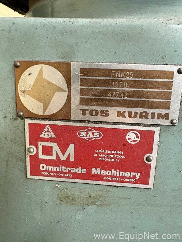 Tos Kurim Finesa FNK25 Milling Machine