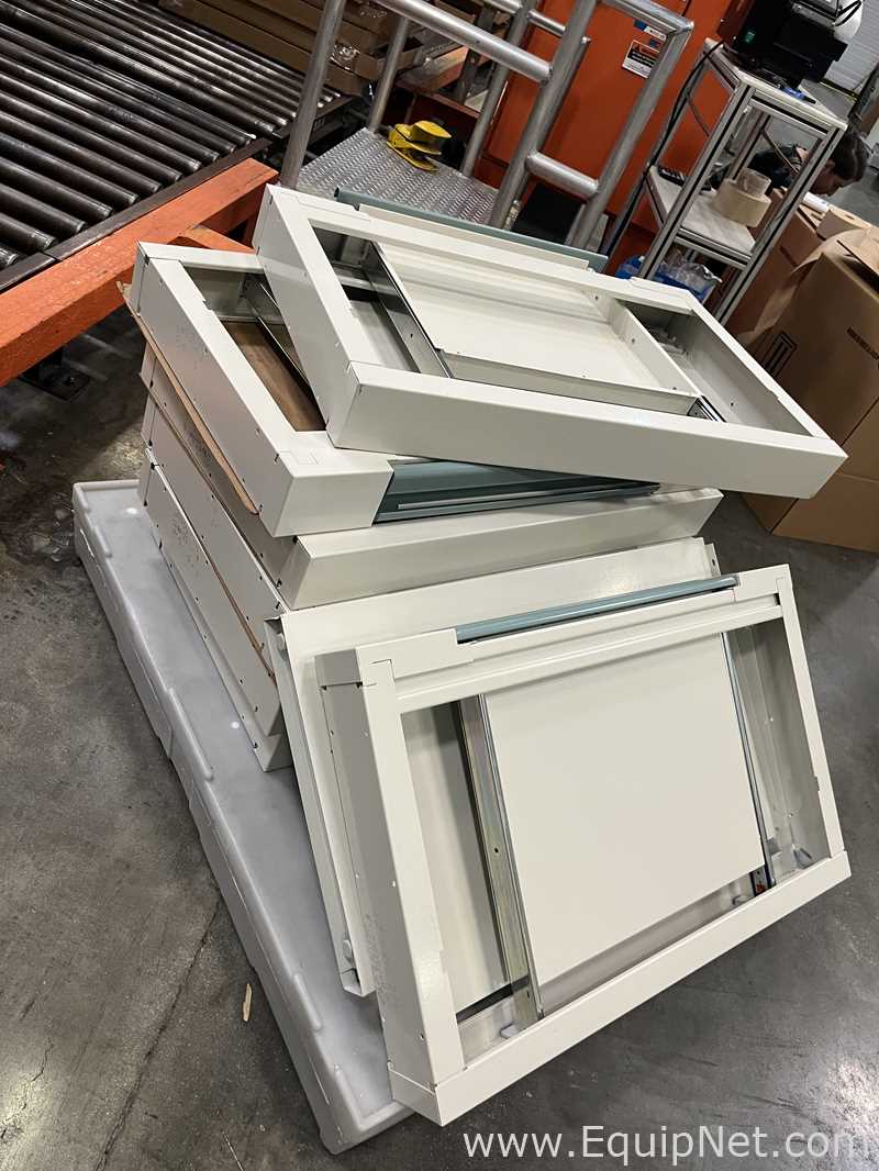 Lot of Lab Storage Counters and Cabinets, Agave and Light Neutral Colors