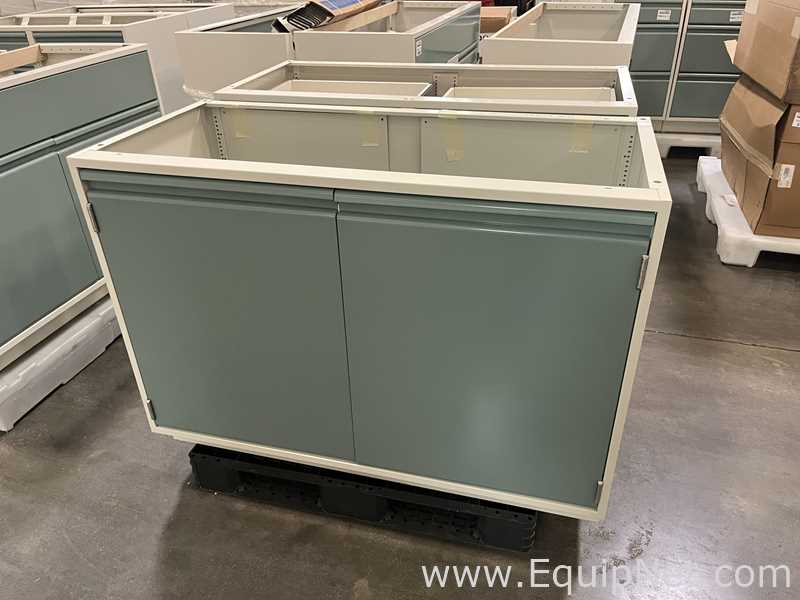 Lot of Lab Storage Counters and Cabinets, Agave and Light Neutral Colors