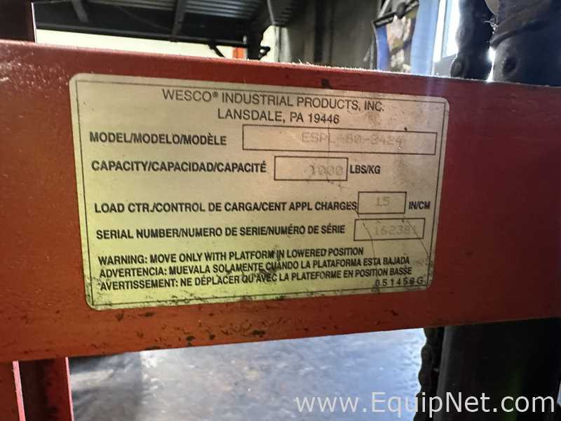 Elevador Wesco Industrial Products, Inc. ESPL-60-8424