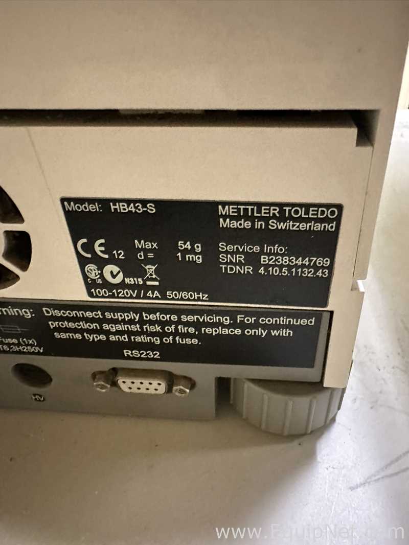 Analizador de Humedad Mettler Toledo HB43-S