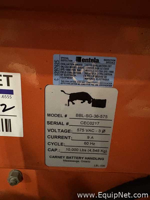 Carney Battery Handling System Including Battery Chargers and Battery Waste Treatment System