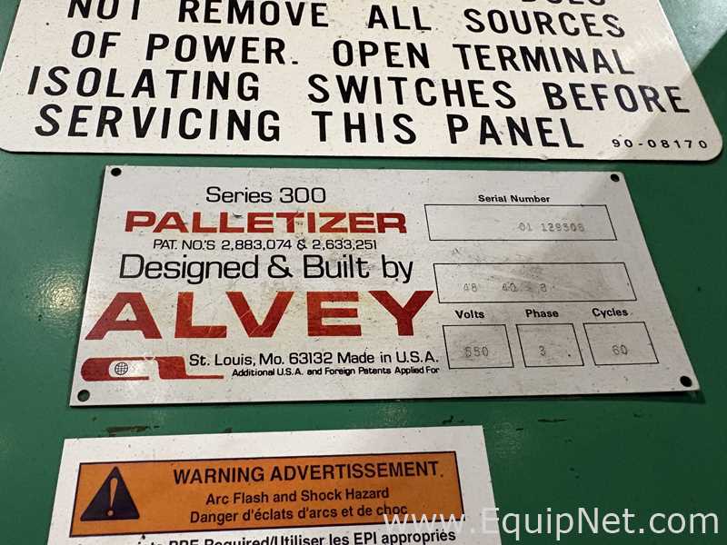 Alvey Series 300 Palletizer With Lantech Stretch Wrapper