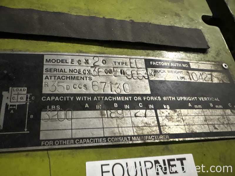 Empilhadeira Clark ECX 20 Type EL
