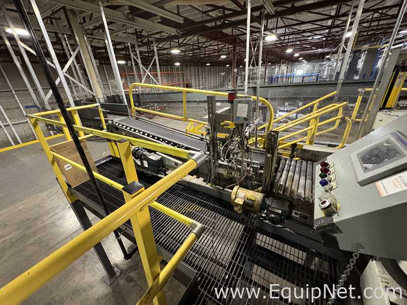 Alvey Model 881 Palletizer and ITW Muller F239 Octopus Pallet Wrapper Line
