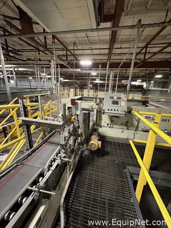 Alvey Model 881 Palletizer and ITW Muller F239 Octopus Pallet Wrapper Line