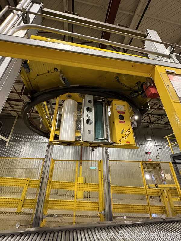 Alvey Model 881 Palletizer and ITW Muller F239 Octopus Pallet Wrapper Line