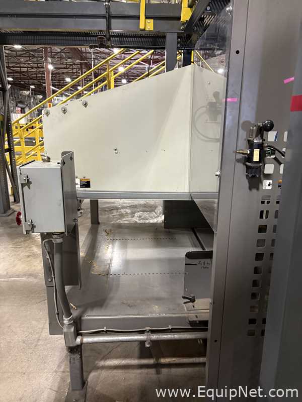 Alvey Model 881 Palletizer and ITW Muller F239 Octopus Pallet Wrapper Line