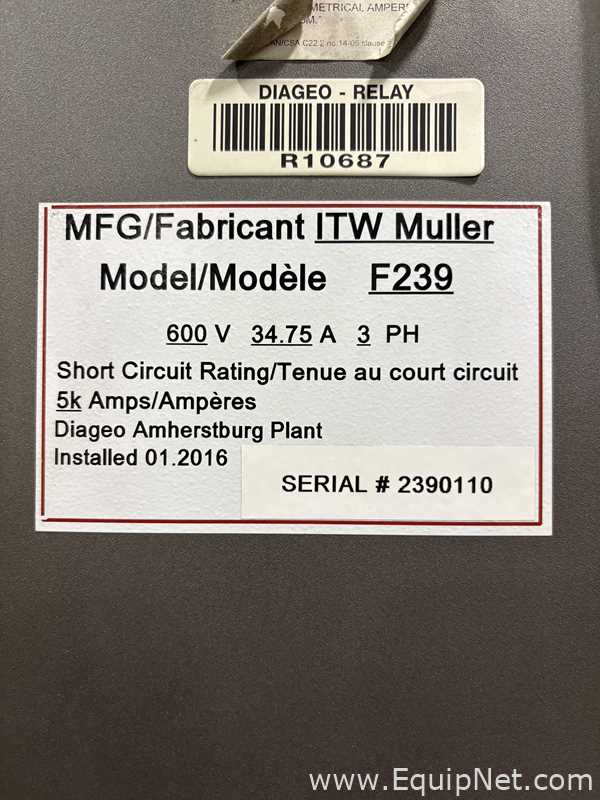 Alvey Model 881 Palletizer and ITW Muller F239 Octopus Pallet Wrapper Line