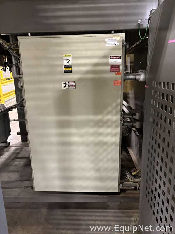 Alvey Model 881 Palletizer and ITW Muller F239 Octopus Pallet Wrapper Line