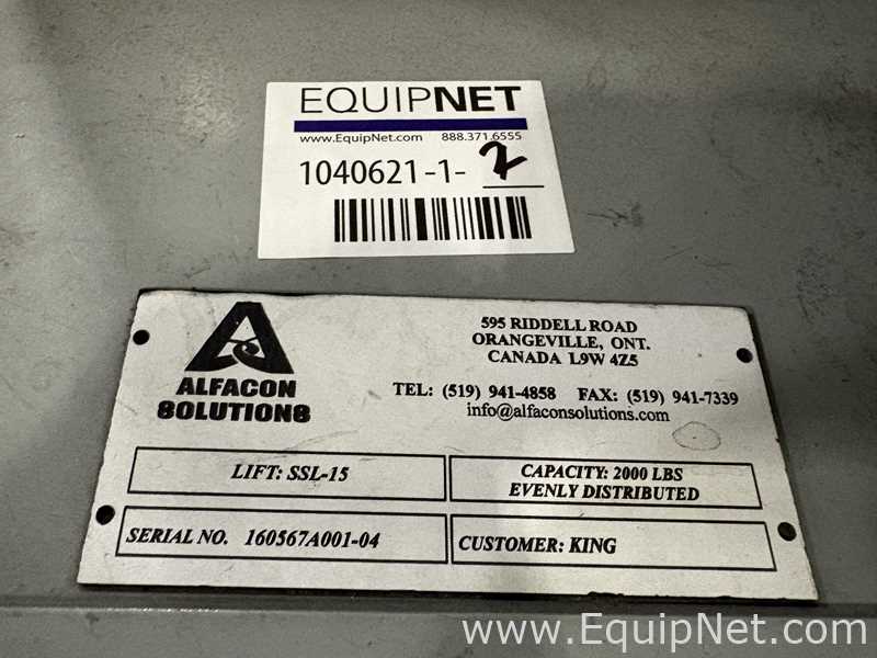 Alfacon Solutions Lift: SSL-15 Case Conveyor and Lift