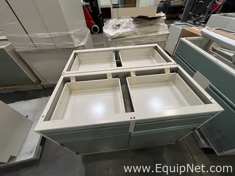Lot of Lab Storage Counters and Cabinets, Agave and Light Neutral Colors
