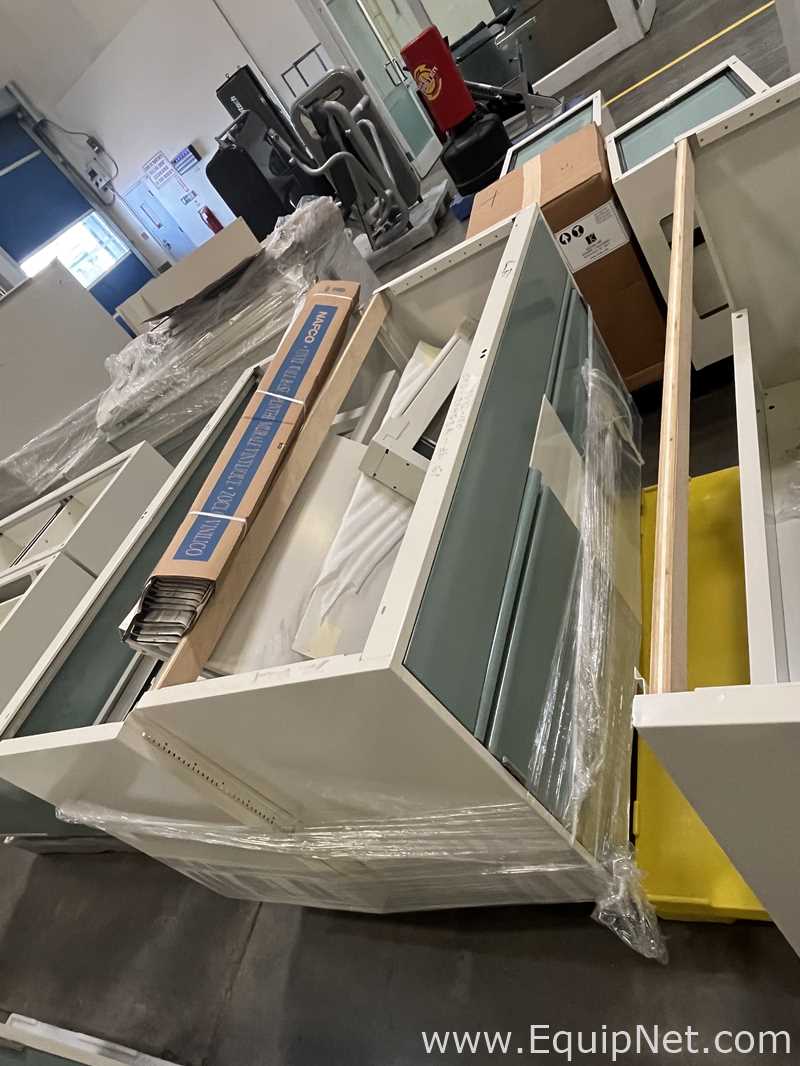 Lot of Lab Storage Counters and Cabinets, Agave and Light Neutral Colors