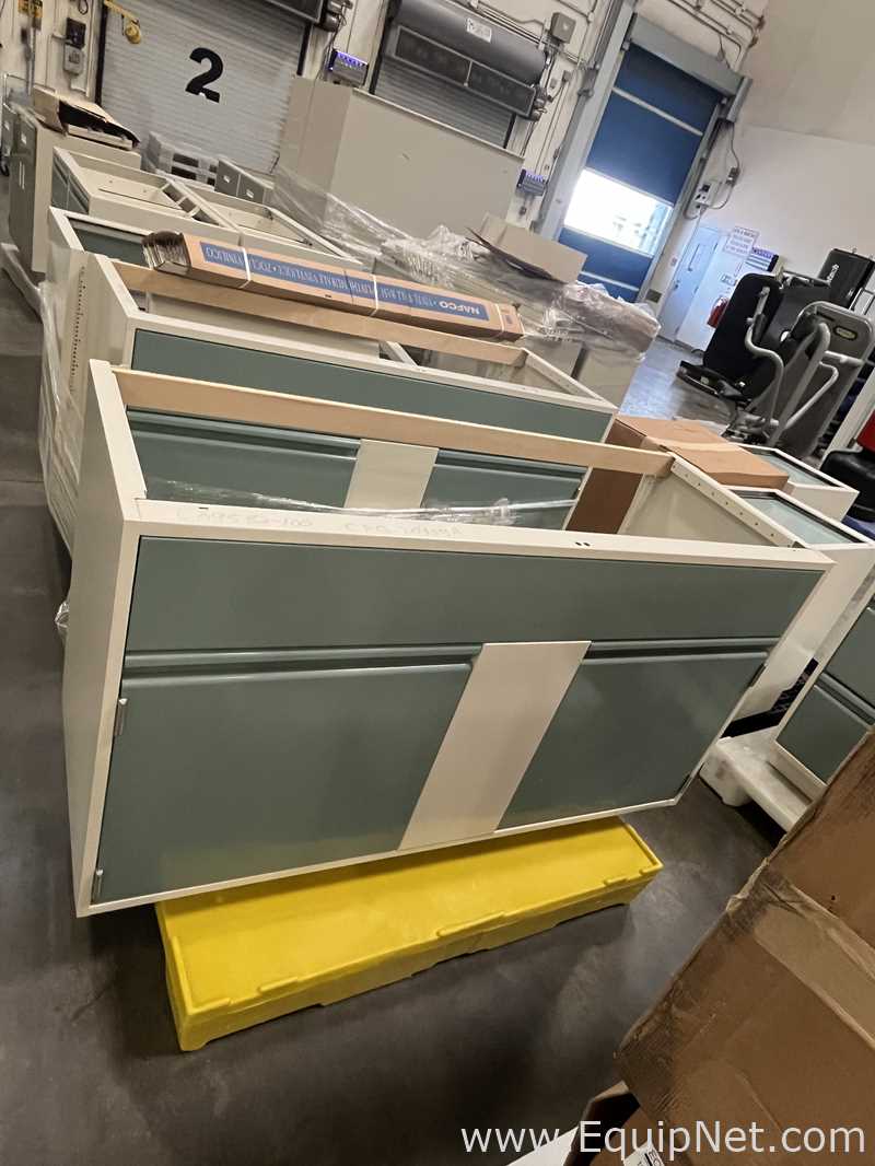 Lot of Lab Storage Counters and Cabinets, Agave and Light Neutral Colors