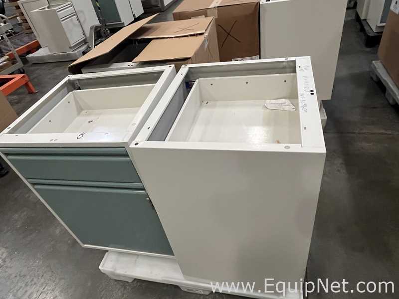 Lot of Lab Storage Counters and Cabinets, Agave and Light Neutral Colors