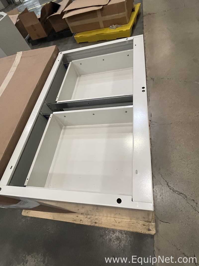 Lot of Lab Storage Counters and Cabinets, Agave and Light Neutral Colors