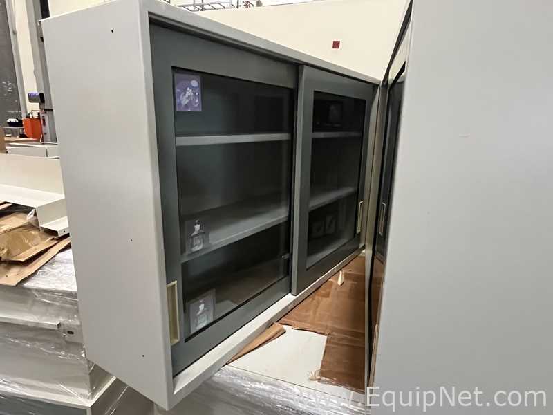 Lot of Lab Storage Counters and Cabinets, Agave and Light Neutral Colors