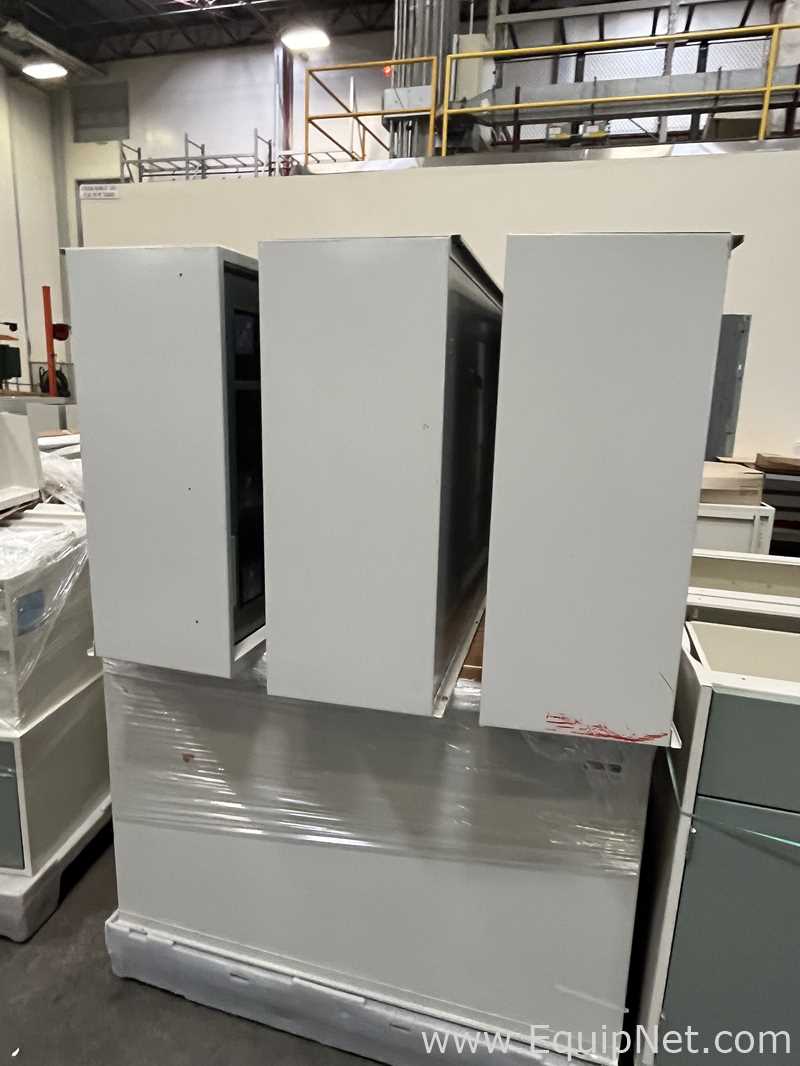 Lot of Lab Storage Counters and Cabinets, Agave and Light Neutral Colors
