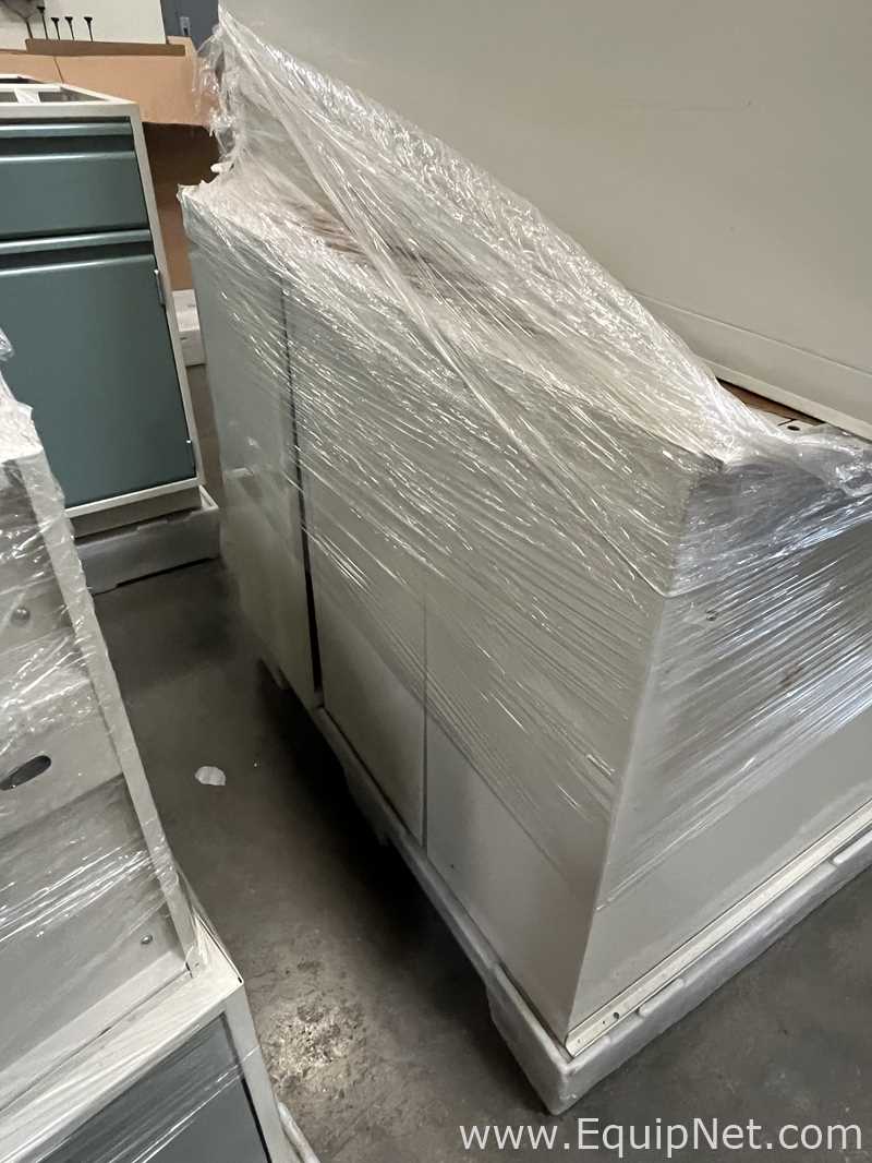 Lot of Lab Storage Counters and Cabinets, Agave and Light Neutral Colors
