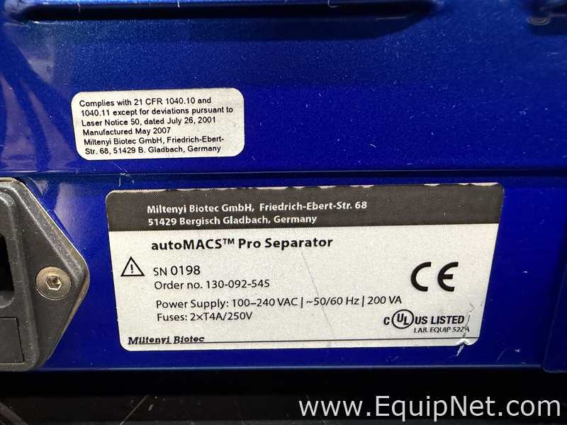 Miltenyi Biotec autoMACS Pro Separator Magnetic Separator