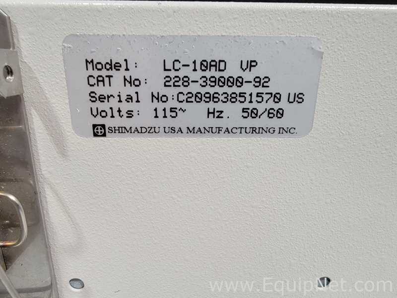 Cromatografía Shimadzu LC-10AD VP