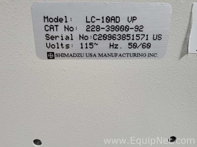 Cromatografía Shimadzu LC-10AD VP
