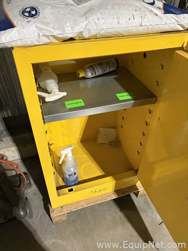 Four Cabinets With Miscelleaneous Repair Parts Including One Justrite Flamable Cabinet