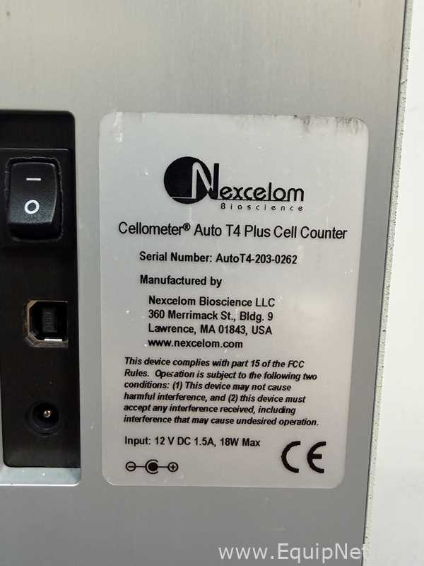 Nexcelom Cellometer Auto T4 Plus Cell Counter with Laptop