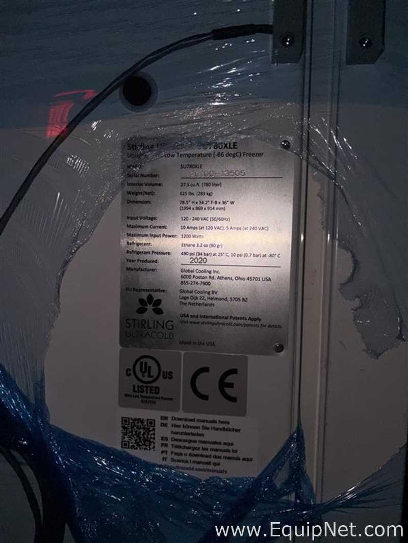 Stirling Ultracold SU780XLE Ultra-Low Temperature Freezer