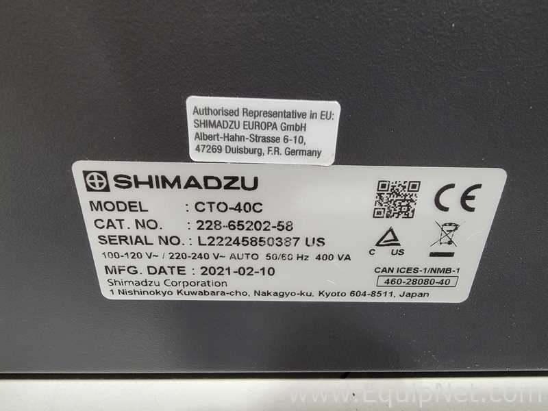 Shimadzu CTO-40C Column Oven with DGU-405 Degassing Unit