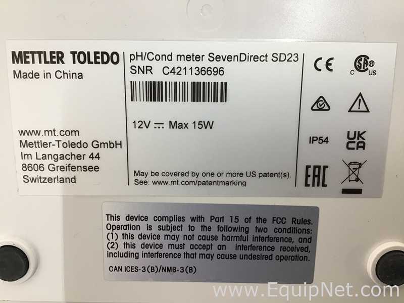Medidor de pH Mettler Toledo SevenDirect SD23