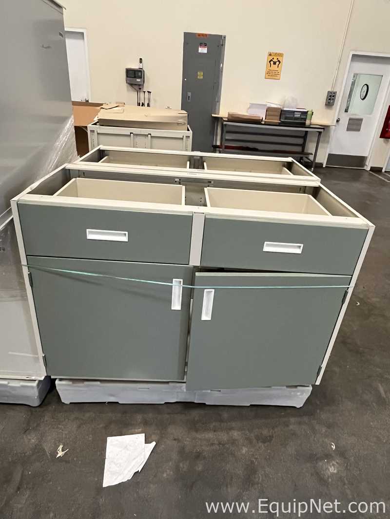 Lot of Lab Storage Counters and Cabinets, Agave and Light Neutral Colors