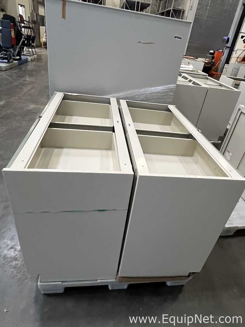Lot of Lab Storage Counters and Cabinets, Agave and Light Neutral Colors